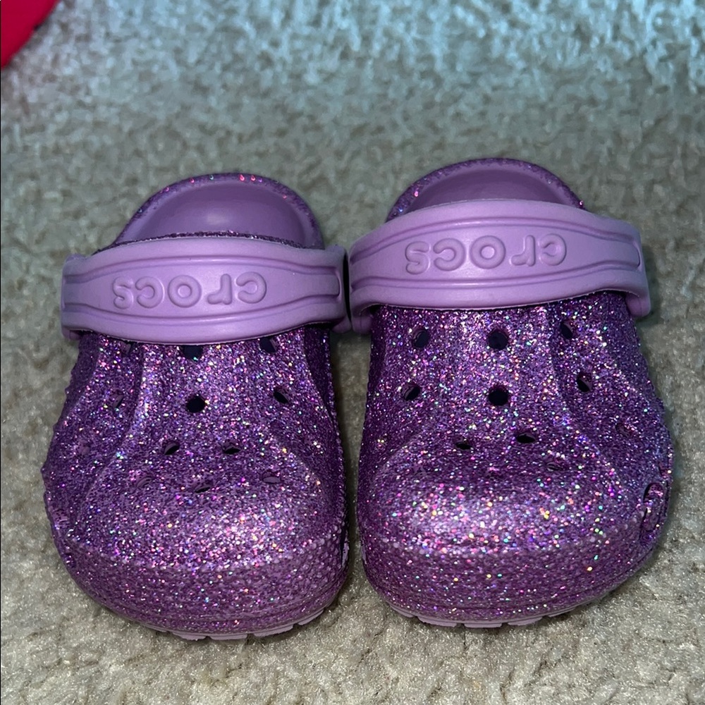 Crocs Kids Glitter Clogs - Purple